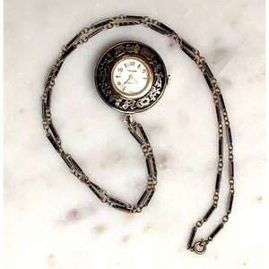 Taylor Windup Pendant Vintage Watch Swiss Made Astrology MCM Original Chain